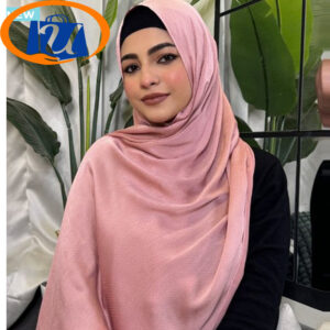 CORAL BLUSH SILKATIN TEXTURED HIJAB