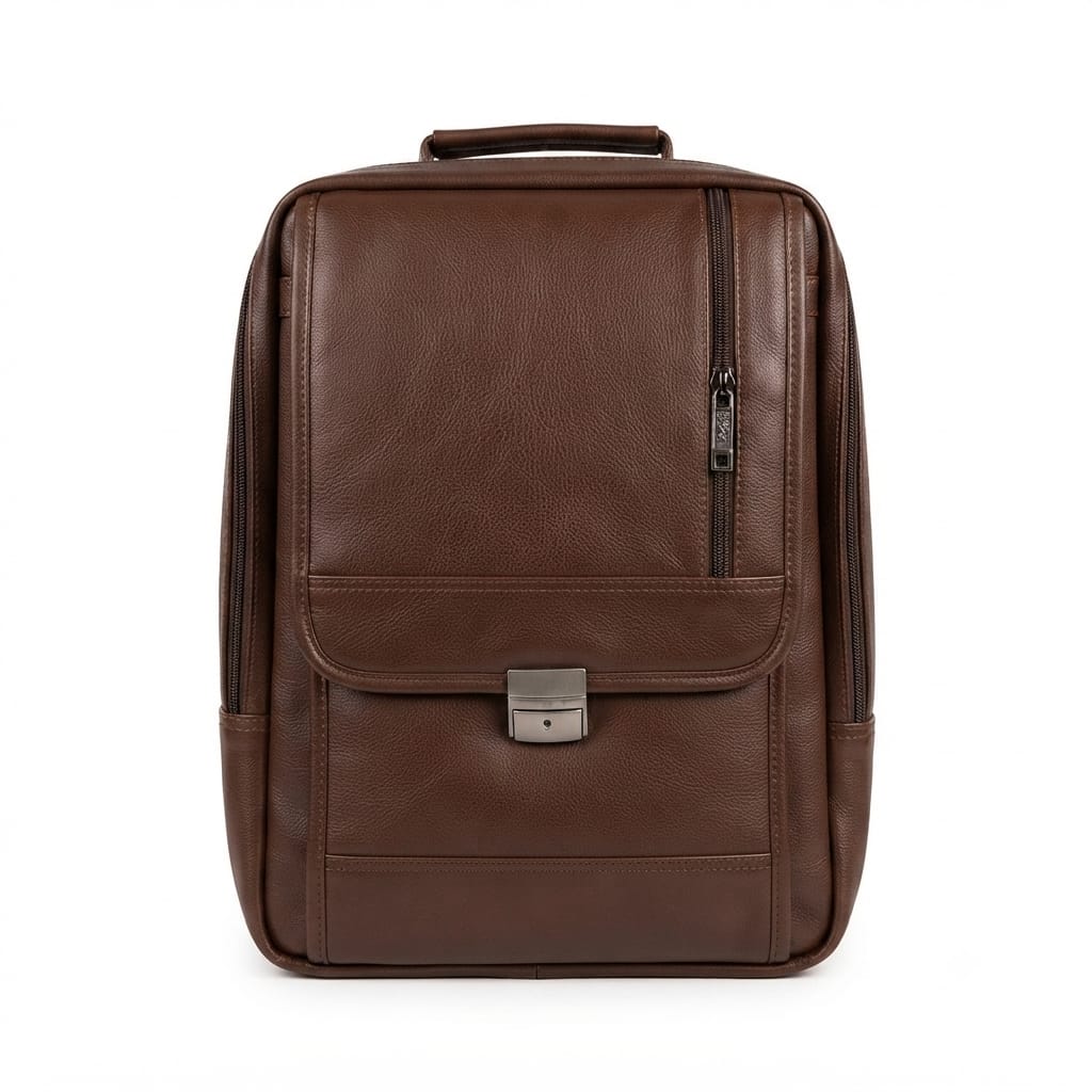 executive leather laptop backpack