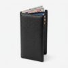 slim bifold wallet with card slots men's long leather wallet