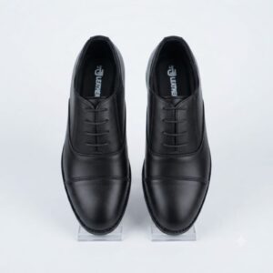 black leather formal shoes for men
