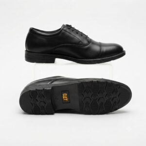 black leather formal shoes for men