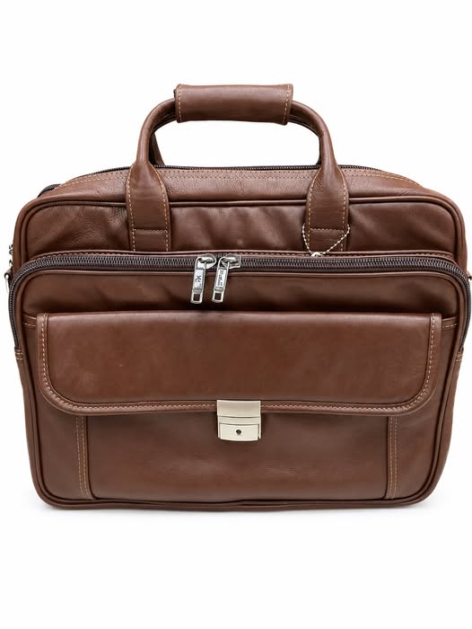 Extra-Large Brown Leather Office Bag for Men Extra-Large Brown Leather Office Bag for Men