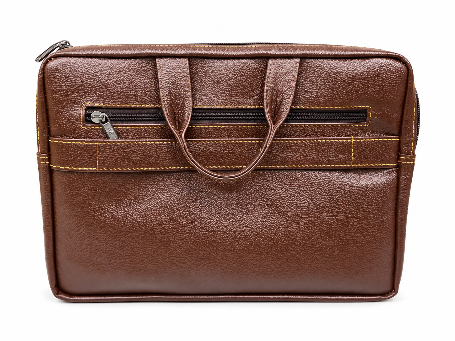 Premium Genuine Leather Business Briefcase – Brown Leather Office Bag