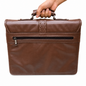 Genuine Brown Leather Briefcase Bag