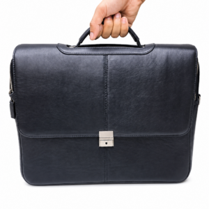 Genuine Black Leather Briefcase Bag