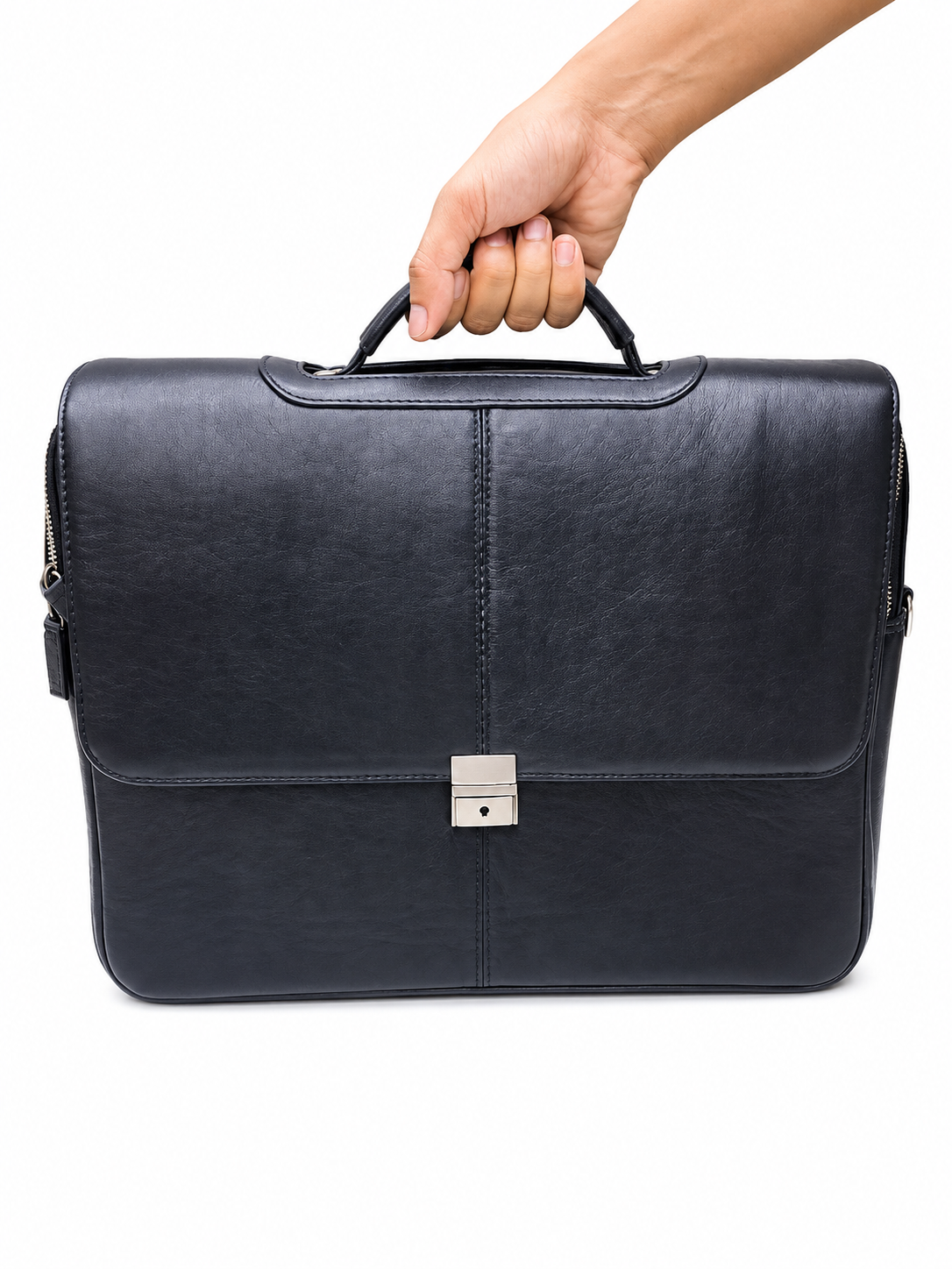 Genuine Black Leather Briefcase Bag Genuine Black Leather Briefcase Bag