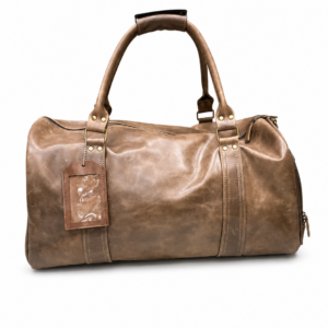 Premium Oil Pull-Up Leather Duffle Bag