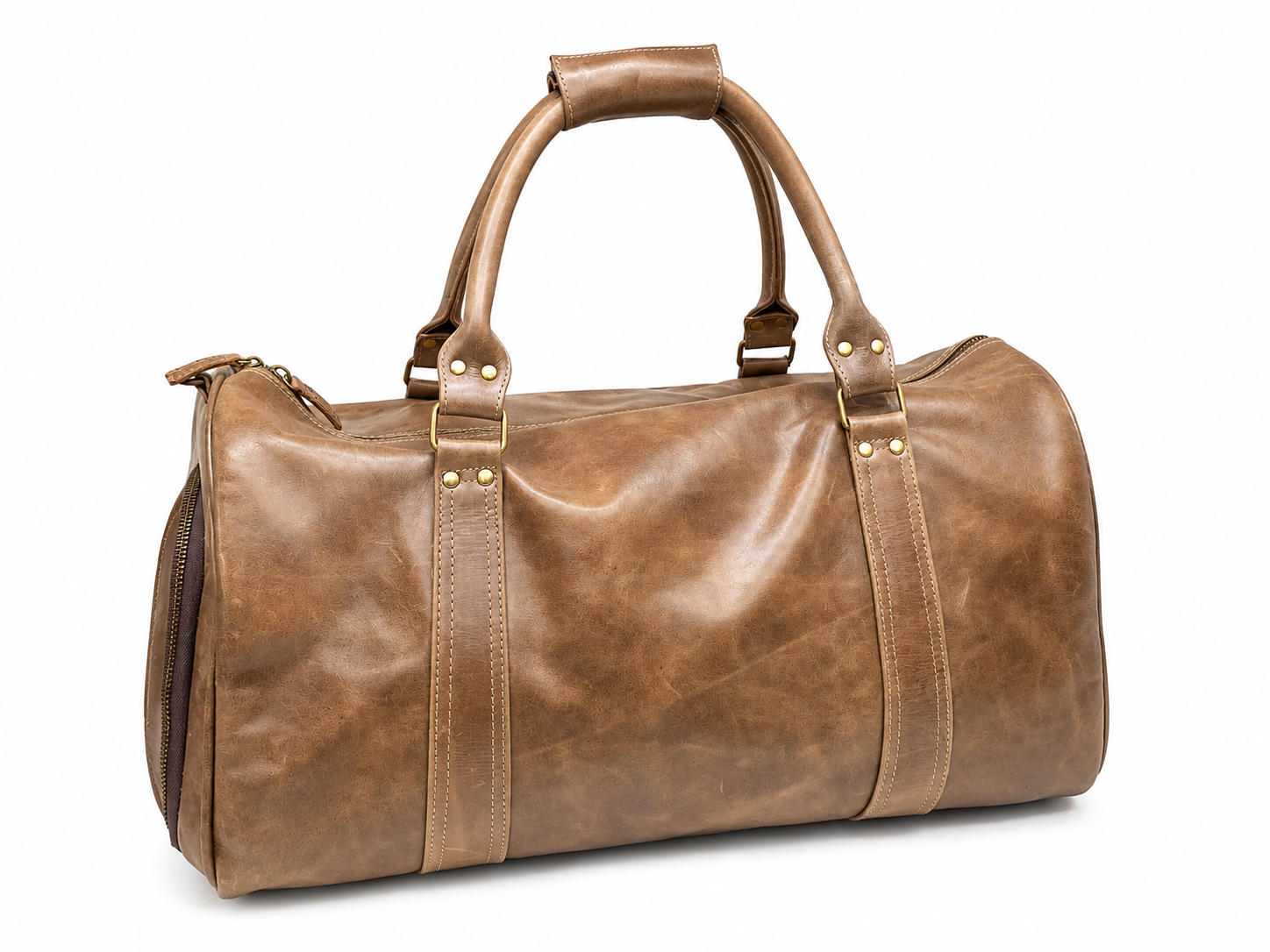 Premium Oil Pull-Up Leather Duffle Bag Premium Oil Pull-Up Leather Duffle Bag