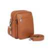 Small Tan Leather Travel Pouch Leather Crossbody Sling Bag
