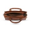 women's leather handbag with zip pocket