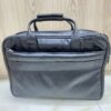 large leather laptop bag for men black genuine cow leather office bag with buckle