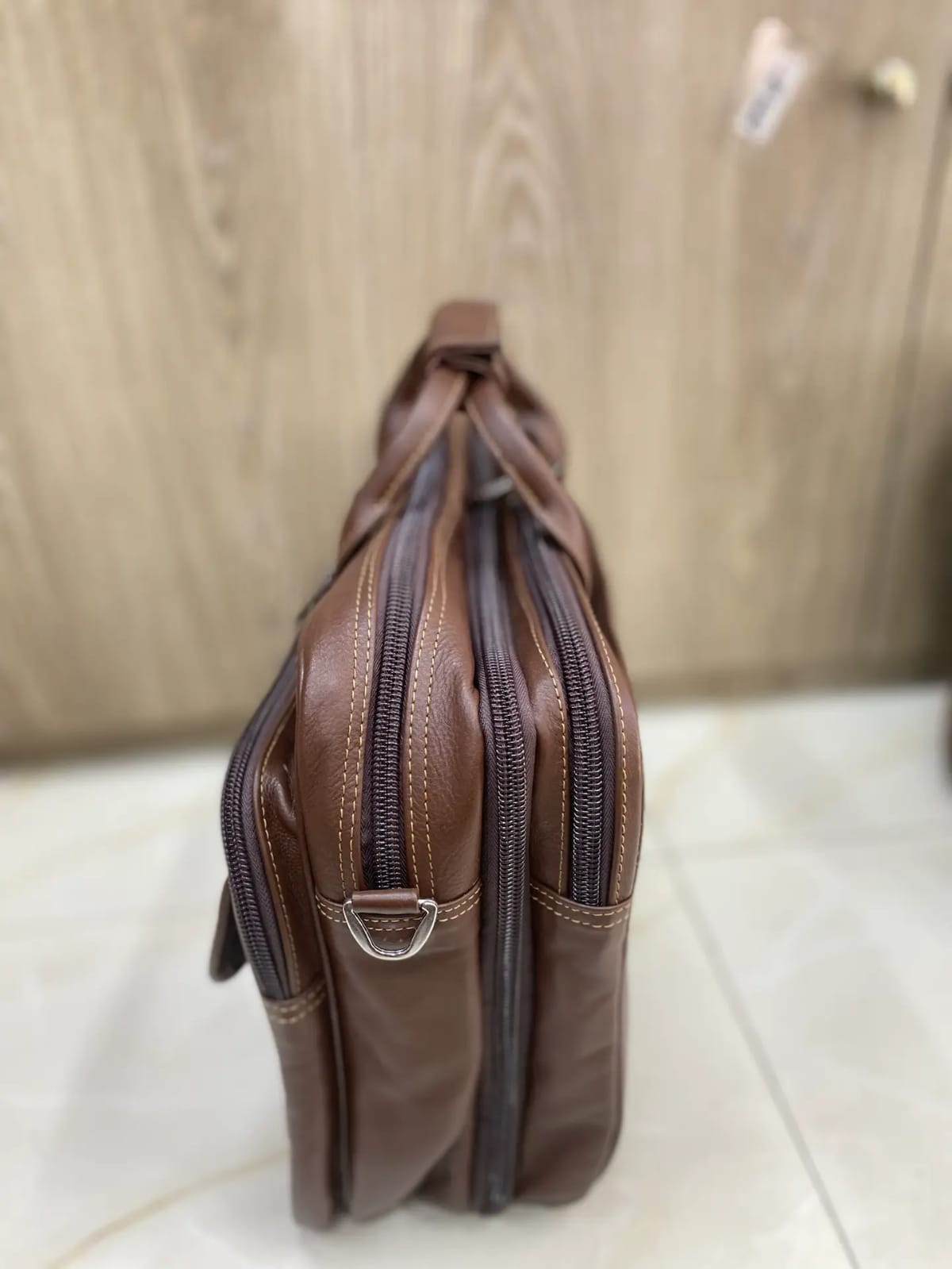 multi compartment business briefcase brown brown leather expandable briefcase with lock