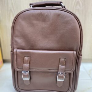 genuine cow leather backpack men