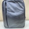 Clean Minimal Leather Backpack with Adjustable Straps Black Leather Slim Laptop Backpack for Men