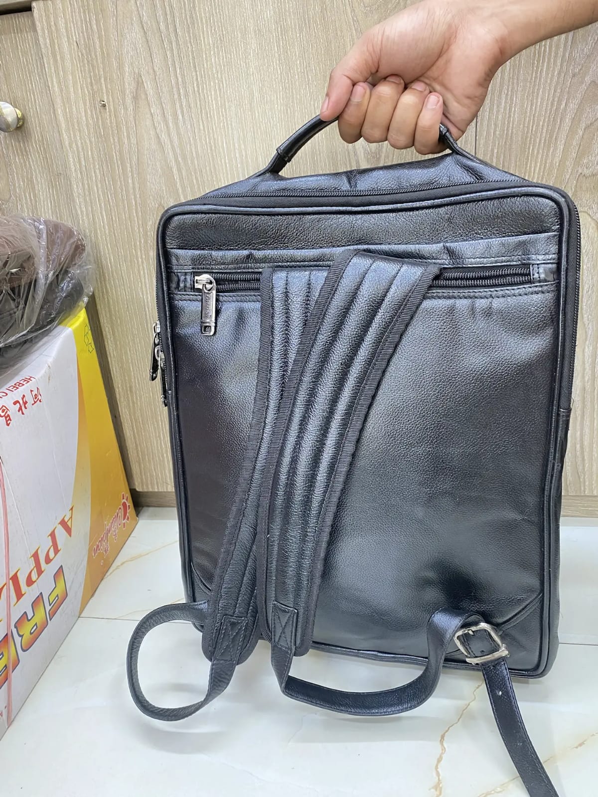 black leather backpack with zip pockets black leather backpack with zip pockets