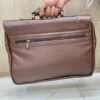 Brown Leather Office Bag with Dual Zip Compartments Brown Leather Office Bag with Dual Zip Compartments
