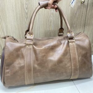 genuine cow leather travel bag