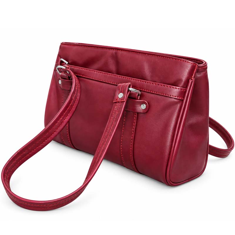 Burgundy Leather Tote Handbag