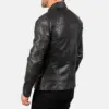 MMen's Dean Black Leather Biker Jacket Men's Dean Black Leather Biker Jacket